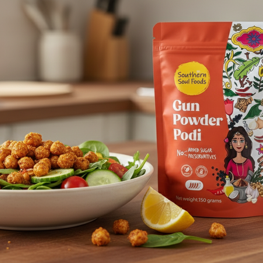 Gunpowder Roasted Chickpea Salad