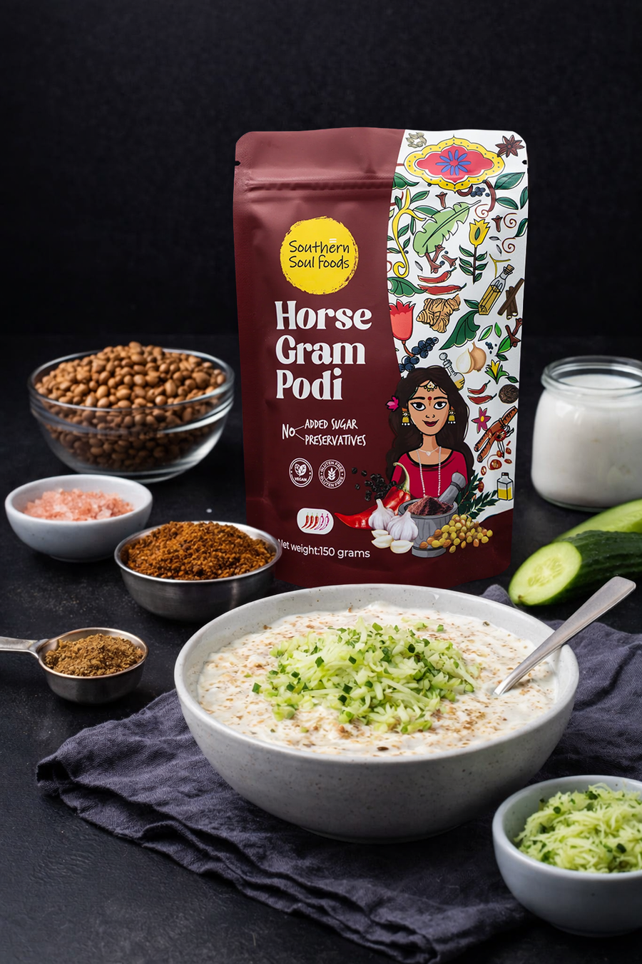 Horsegram Podi Yogurt Bowl