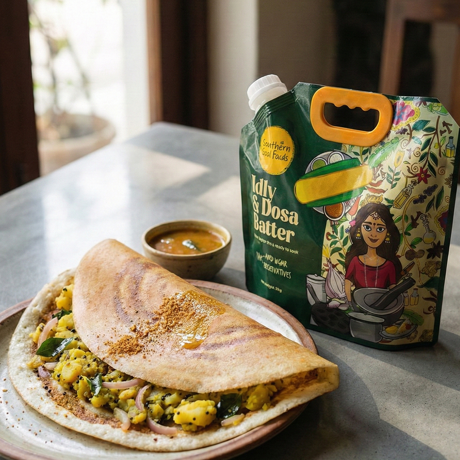 Masala Dosa (Potato‑Stuffed)