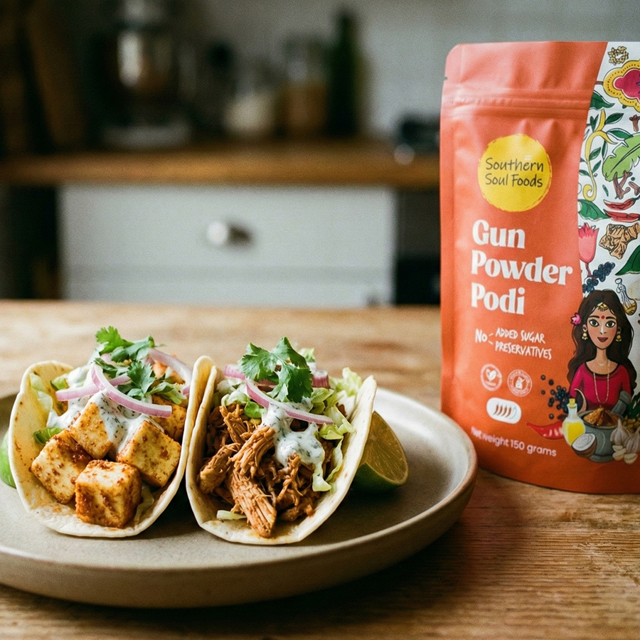 Podi Paneer/Chicken Tacos