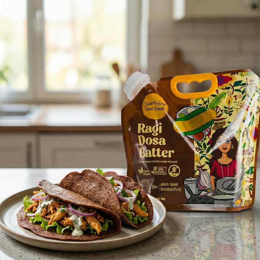 Ragi Dosa Tacos